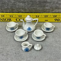 Miniature Dollhouse Ceramic Porcelain Tea Set