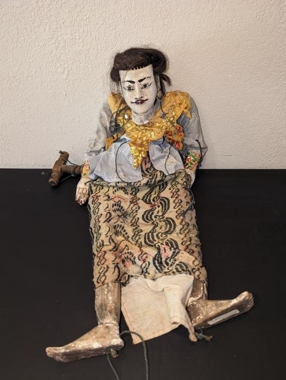 Antique Burma Myanmar Marionette Carved Wood