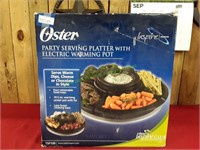 Oster Party Serving Platter With Electric Pot