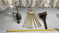 Vintage Clothes Dryer, 2 Oil Cans, & Antique