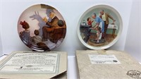 2 Collector Plates, Norman Rockwell The Shadow