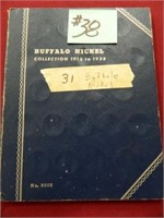(31) Buffalo Nickels in Partial 1913 to 1938 Book