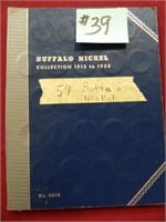 (57) Buffalo Nickels in Partial 1913 to 1938 Book