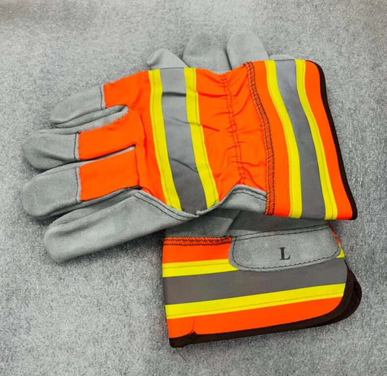 Lot of 2 Heavy Duty Leather Work Gloves