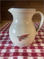 Redwing stoneware pitcher