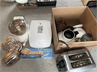 George Foreman grill, misc. small appliances, etc.