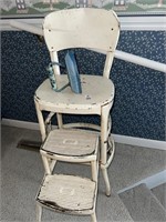 Iron Mid century metal step chair