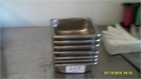 Lot of 7 Stainless Food Containers