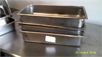 Lot of 4 Stainless Food Containers