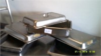 Lot of 3 Stainless Steel Chafer Pans/lids