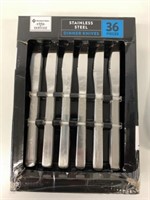 New 36 Pc Stainless Steel Dinner Knives