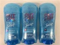 3x 73g Secret Outlast Sweat & Odor Antiperspirant