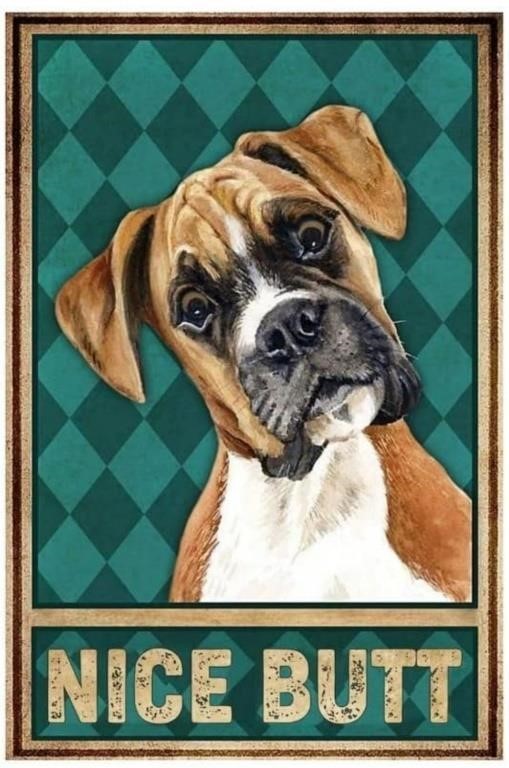 (new) Outory 12"x16" Boxer Dog Nice Butt Poster