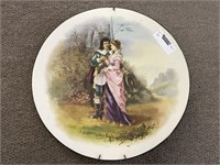 Hand Painted Porcelain Charger Signed E. Goubust?