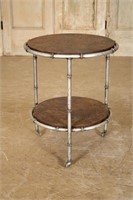 2 Tiered Ringed Tube Drinks Table