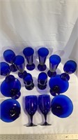 Colbalt blue glass collection