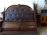 King sleigh bed with mattress and box very nice