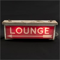 Vintage Illuminated Lounge Hanging Sign