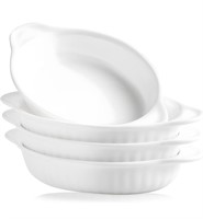 ($44) Ceramic Au Gratin Baking Dishes, Set of 4