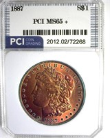 1887 Morgan PCI MS65+ Beautiful Color