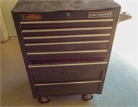 Masterhand tool box on wheels. 8 drawers