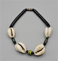 African Cowrie Shell Beaded Bracelet