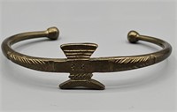 African Bronze Cuff Bracelet
