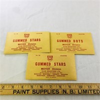 Lot Of 3 Vintage Gummed Stars Packs