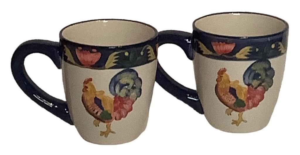 222 Fifth Regal Rooster Mugs