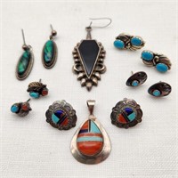 Southwest Style Earrings & Pendant