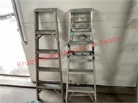 (2) 5' Aluminum Step Ladders