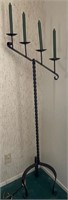 E - METAL CANDLE HOLDER 62"T W/ CANDLES (M10)