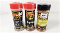 NEW Celery Salt, Paprika, Fajita Seasoning (x3)
