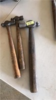 3 ASSORTED BALL PIN HAMMERS