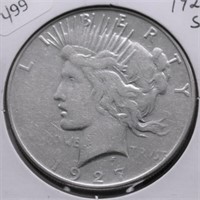 1927 S PEACE DOLLAR  VF