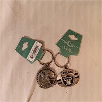 Official NFL Oakland Raiders Pewter Keychains