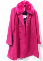 Long KATE SPADE Faux Fur Trim Anita Coat Size XL