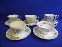 (5) Tea Cups And Saucers