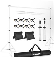 Emart 10x7Ft White Backdrop Stand