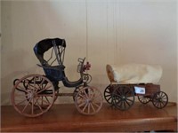 Model buggy 10" replica & model covered wagon