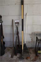 group of lawn tools