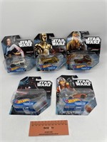 5x  Assorted HOTWHEELS STAR WARS Vehicles