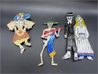 Lot of Day of the Dead Painted Tins