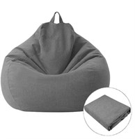 Bean Bag Chair Cover Lazy Sofa Comfy Solid Color L