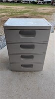 4 Drawer Sterilite Chest of Drawers, With