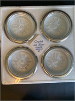 Sealed Silverplate Leonard Coasters