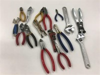 Mixed Lot of Pliers, Adjustables Plus Wrenches