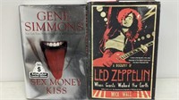 Gene Simmons Signed Book & Led Zeppelin