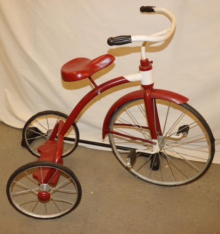 Vintage Red and White Tricycle