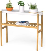 Wisuce Bamboo 2 Tier Indoor Plant Stand Table